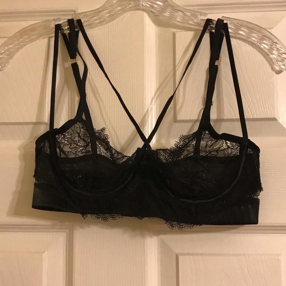 Strappy Lacey Black Bralette
